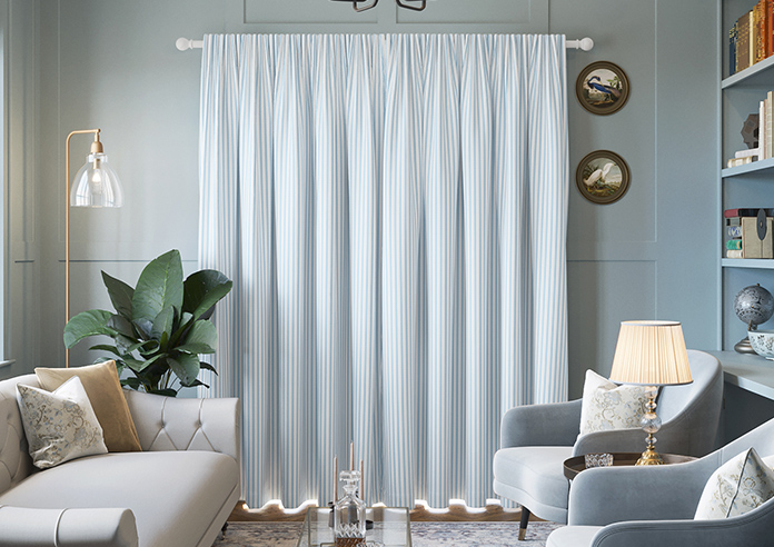 Lace Stripes, River - Made to Measure Curtains - Image 7